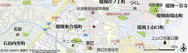 京都府京都市伏見区醍醐辰己町周辺の地図