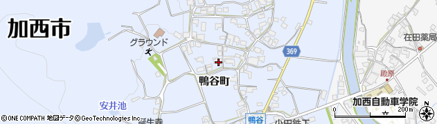 兵庫県加西市鴨谷町1186周辺の地図