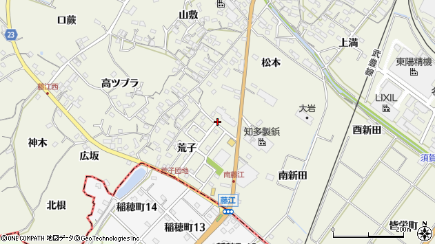 〒470-2105 愛知県知多郡東浦町藤江の地図