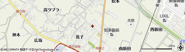 愛知県東浦町（知多郡）藤江（荒子）周辺の地図