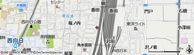 京都府向日市鶏冠井町沢ノ西5周辺の地図