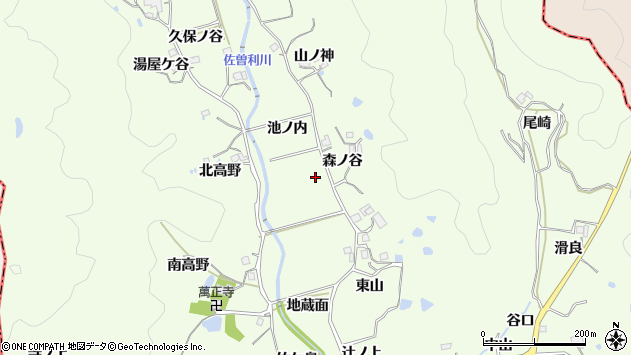 〒669-1202 兵庫県宝塚市上佐曽利の地図