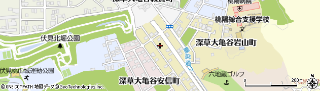 京都府京都市伏見区深草大亀谷東安信町75周辺の地図