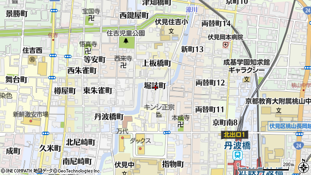 〒612-8317 京都府京都市伏見区堀詰町の地図