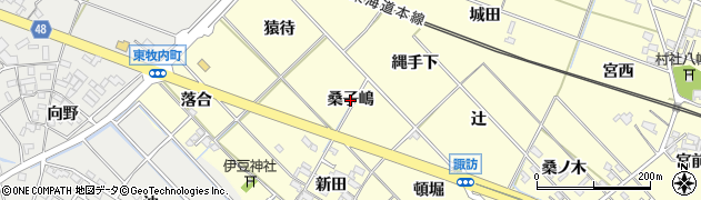 愛知県岡崎市渡町（桑子嶋）周辺の地図
