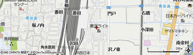京都府向日市鶏冠井町（四ノ坪）周辺の地図
