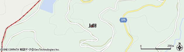 岡山県久米南町（久米郡）上籾周辺の地図