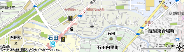 京都府京都市伏見区石田大受町31周辺の地図