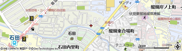 京都府京都市伏見区石田大受町6周辺の地図