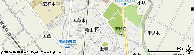 愛知県安城市安城町亀山下10周辺の地図