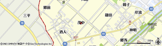 愛知県岡崎市島坂町（茂中）周辺の地図