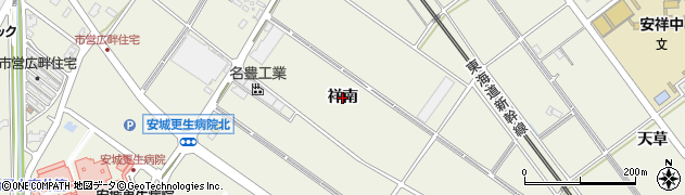 愛知県安城市安城町（祥南）周辺の地図