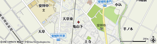 愛知県安城市安城町亀山下11周辺の地図