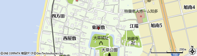愛知県知多市大草東屋敷周辺の地図
