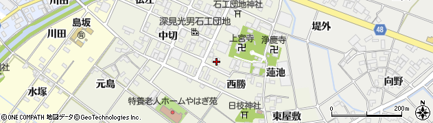 愛知県岡崎市上佐々木町梅ノ木58周辺の地図