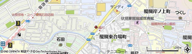 京都府京都市伏見区石田大受町3周辺の地図