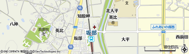 愛知県阿久比町（知多郡）卯坂（上向田）周辺の地図
