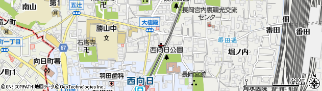 京都府向日市鶏冠井町（山畑）周辺の地図