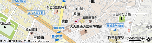 岡崎市美術館周辺の地図