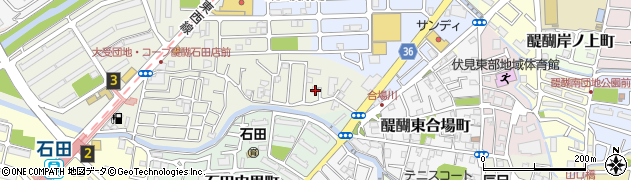 京都府京都市伏見区石田大受町5周辺の地図