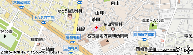 岡崎市役所その他の施設　美術館周辺の地図