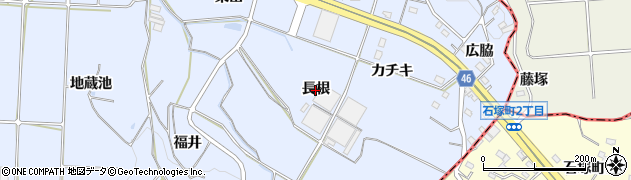 愛知県阿久比町（知多郡）板山（長根）周辺の地図