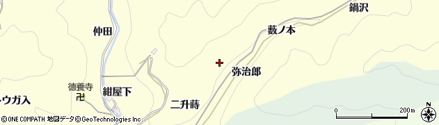 愛知県岡崎市蓬生町弥治郎周辺の地図