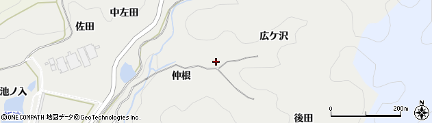 愛知県岡崎市丸山町（広ケ沢）周辺の地図