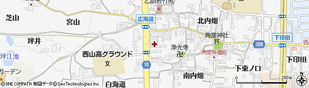 京都府長岡京市井ノ内広海道周辺の地図