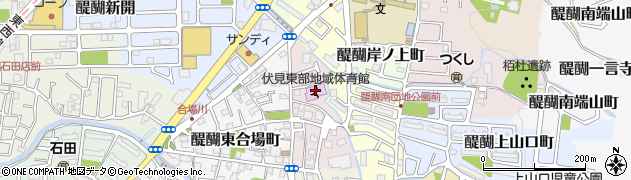 京都市　伏見東部地域体育館周辺の地図
