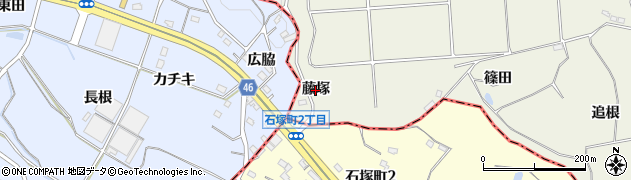 愛知県東浦町（知多郡）藤江（藤塚）周辺の地図