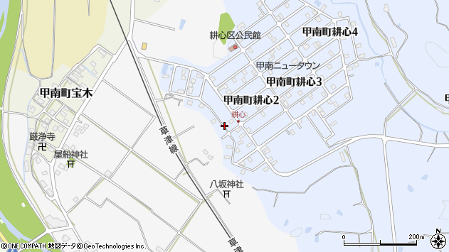 〒520-3326 滋賀県甲賀市甲南町耕心の地図