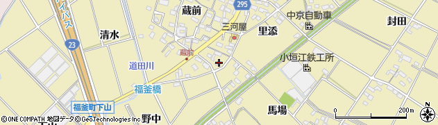 愛知県安城市福釜町蔵前34周辺の地図