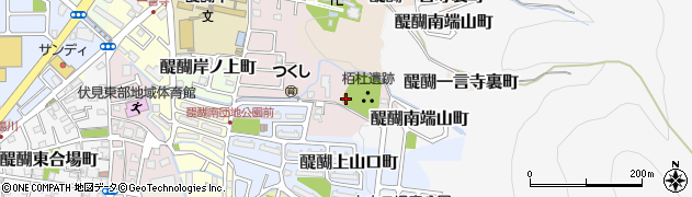 京都府京都市伏見区醍醐柏森町周辺の地図