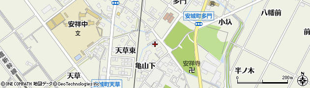 愛知県安城市安城町亀山下4周辺の地図