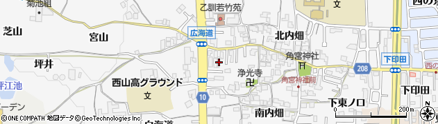 京都府長岡京市井ノ内広海道12周辺の地図