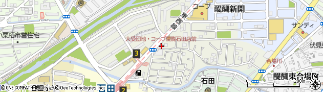 京都府京都市伏見区石田大受町76周辺の地図