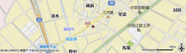 愛知県安城市福釜町蔵前16周辺の地図