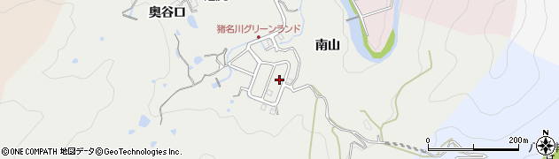 兵庫県川辺郡猪名川町林田南山周辺の地図