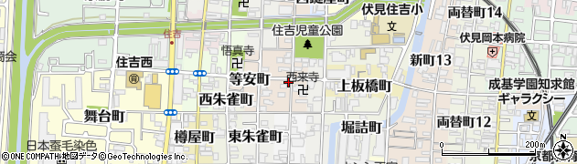 京都府京都市伏見区桝屋町周辺の地図