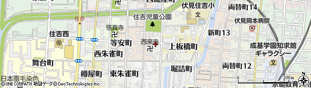 京都府京都市伏見区大和町周辺の地図