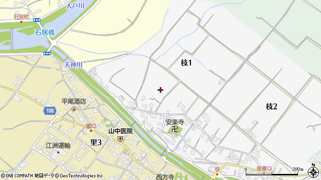 〒520-2275 滋賀県大津市枝の地図