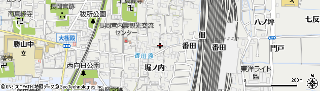 京都府向日市鶏冠井町周辺の地図