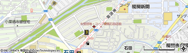 京都府京都市伏見区石田大受町周辺の地図