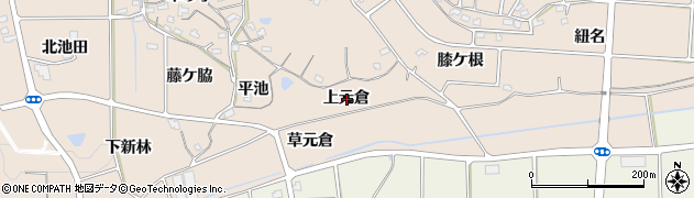 愛知県知多郡阿久比町草木上元倉周辺の地図