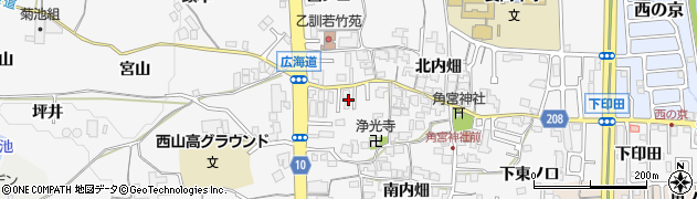 京都府長岡京市井ノ内広海道6周辺の地図