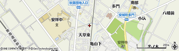 愛知県安城市安城町亀山下1周辺の地図