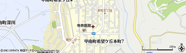 滋賀県甲賀市甲南町希望ケ丘本町周辺の地図