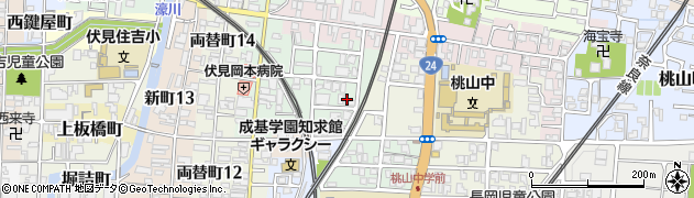 京都府京都市伏見区桃山水野左近西町40周辺の地図