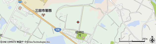 兵庫県三田市長坂周辺の地図
